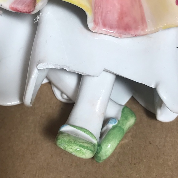 Rare  Made in Italy for Gump's Fine Porcelain Pierrot Girl Clown with Kitty - Picture 6 of 9